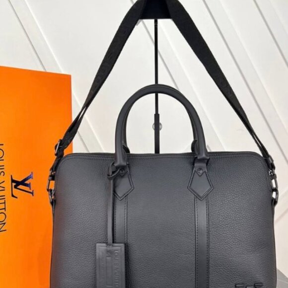 LOUIS VUITTON Takeoff Briefcase Navy Blue _NEW with BOX - Picture 3 of 9